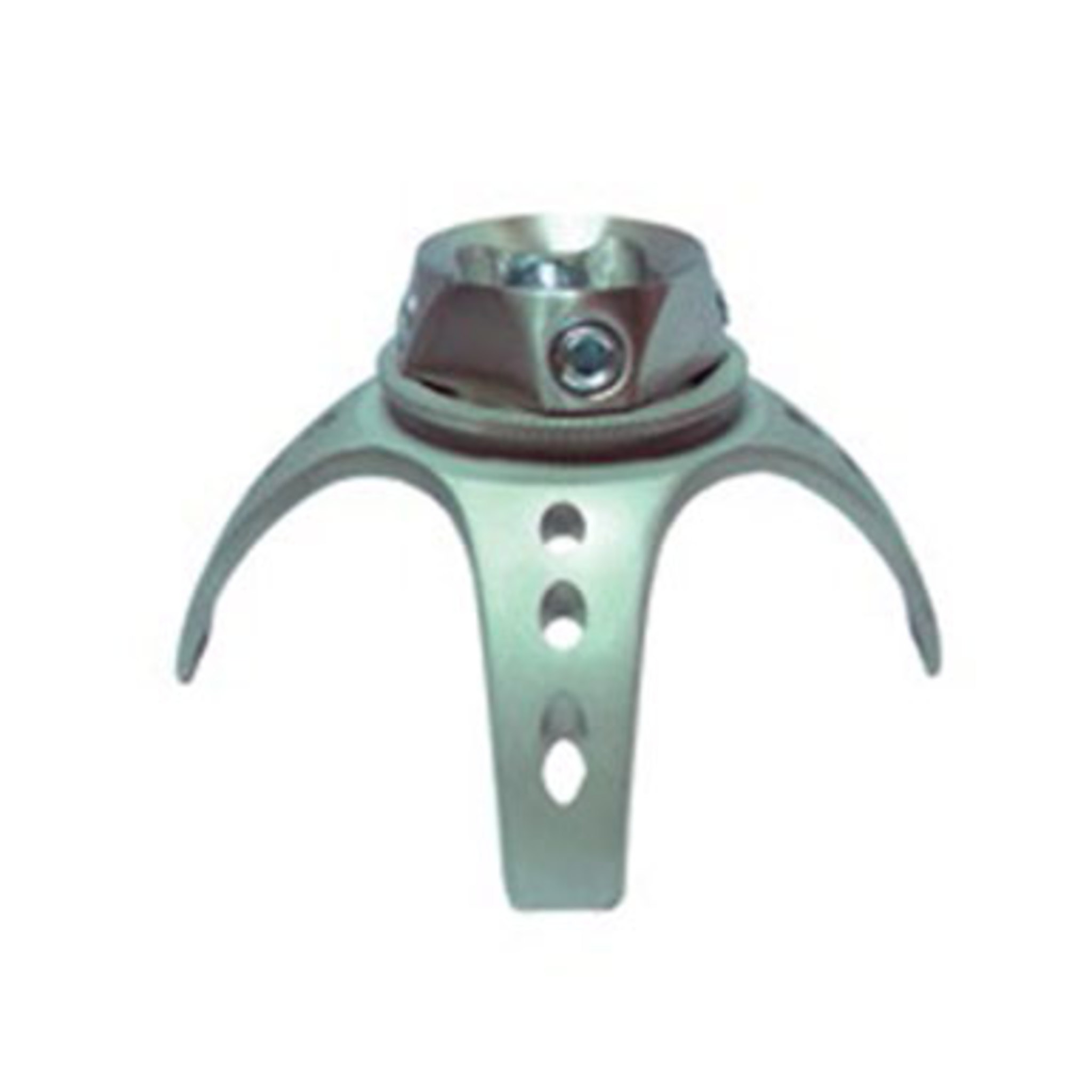 3-Prong Rotating Base with Rotating Receiver - Stainless Steel