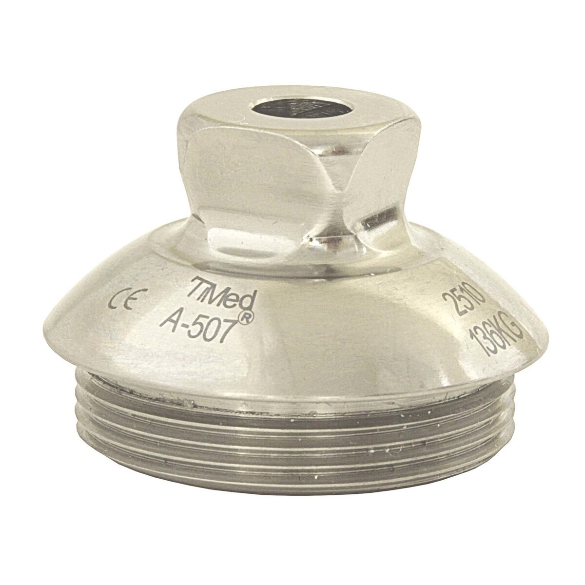 Rotating Threaded Pyramid with Hole - Titanium