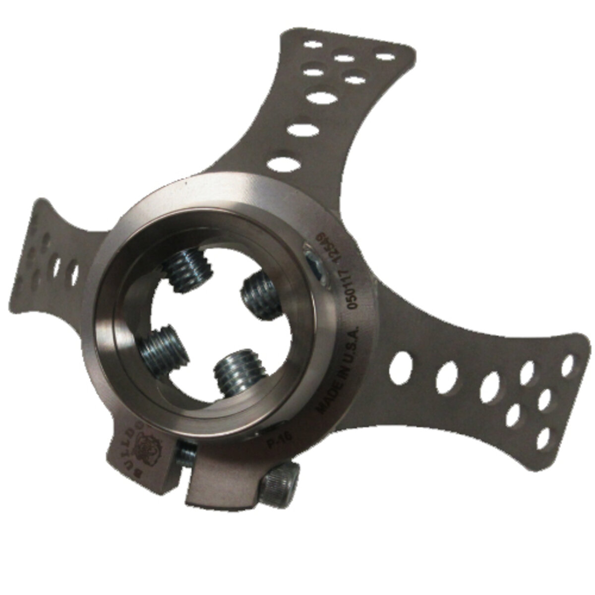 3-Prong Lamination Adapter with Rotating Female Receiver - Stainless Steel