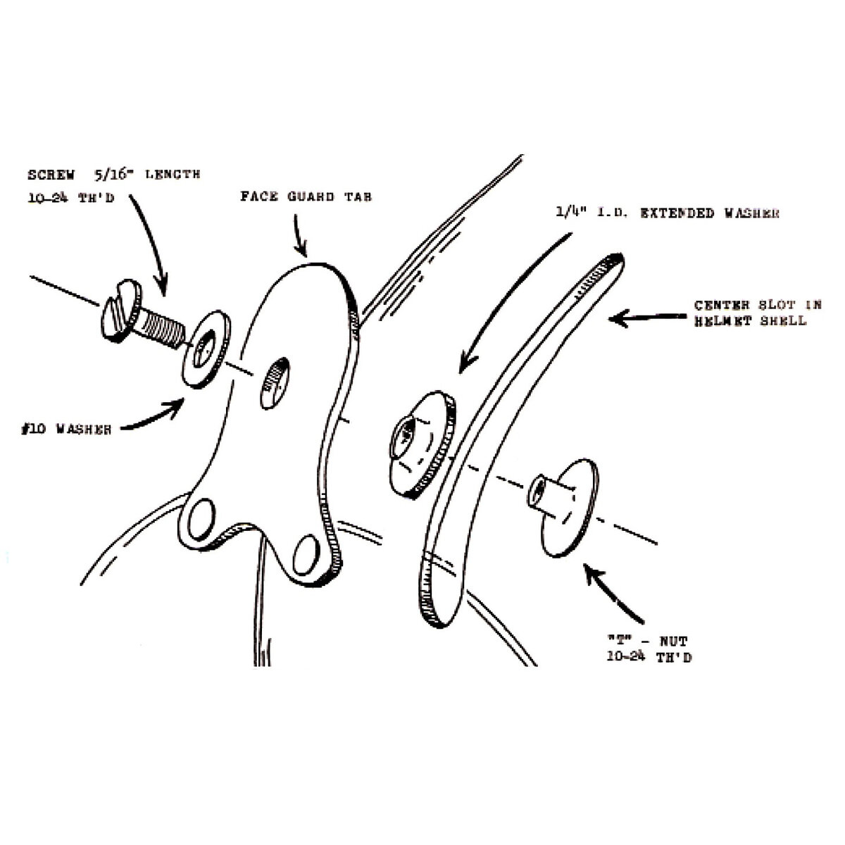 7642 Face Guard Hardware