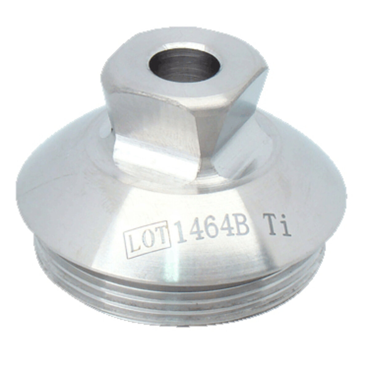 Threaded Rotating Pyramid with Hole - Titanium