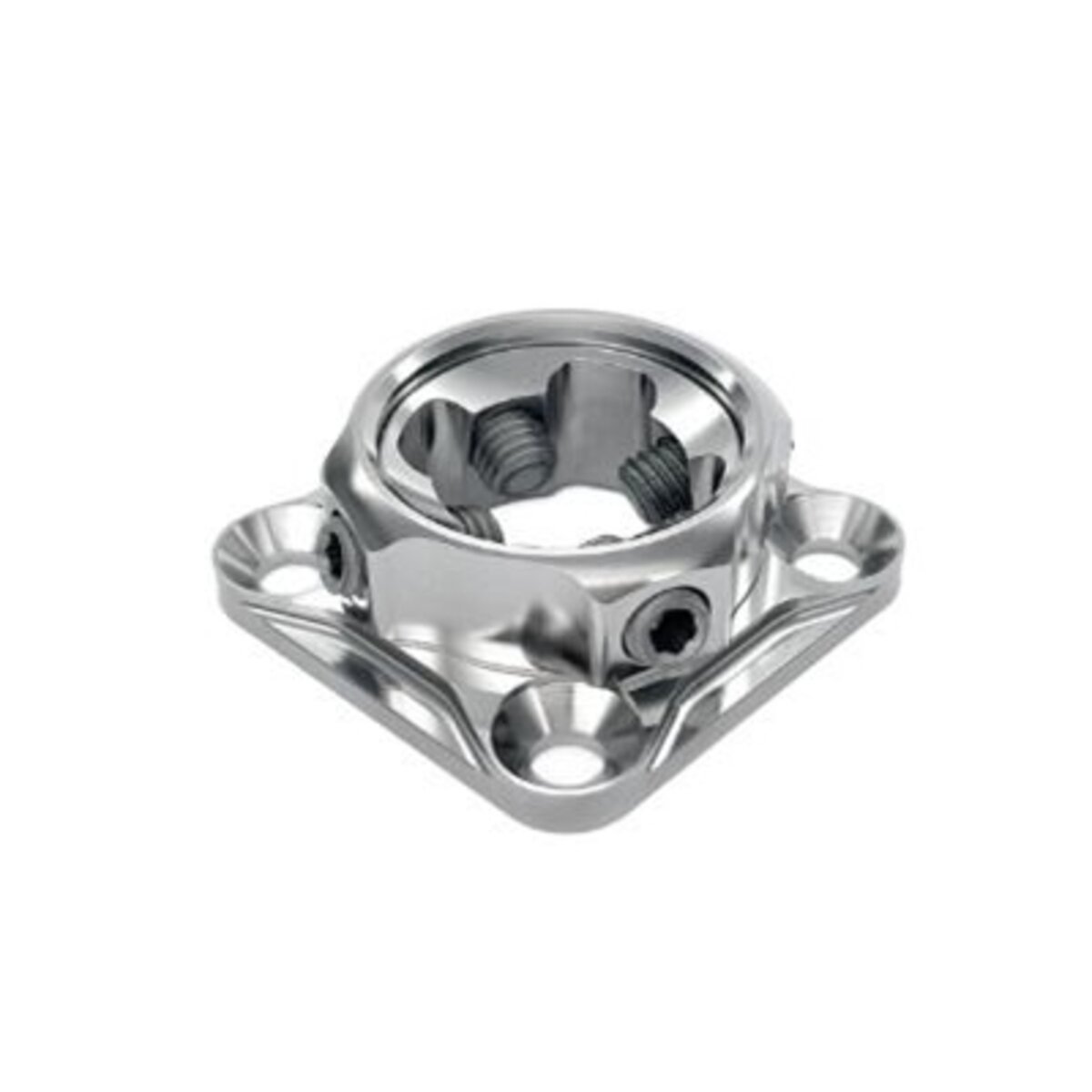 4-Hole Pyramid Receiver with Rotation - Stainless Steel