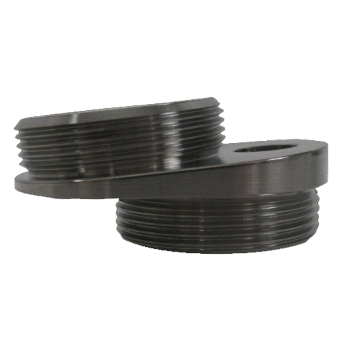 Angled Offset Dual Male Threaded Adapter - Titanium