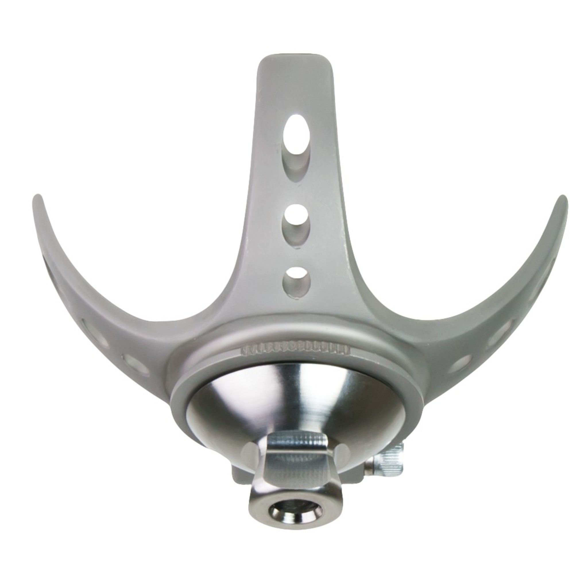 3-Prong Rotatable Pyramid with Pin Lock Hole - Stainless Steel