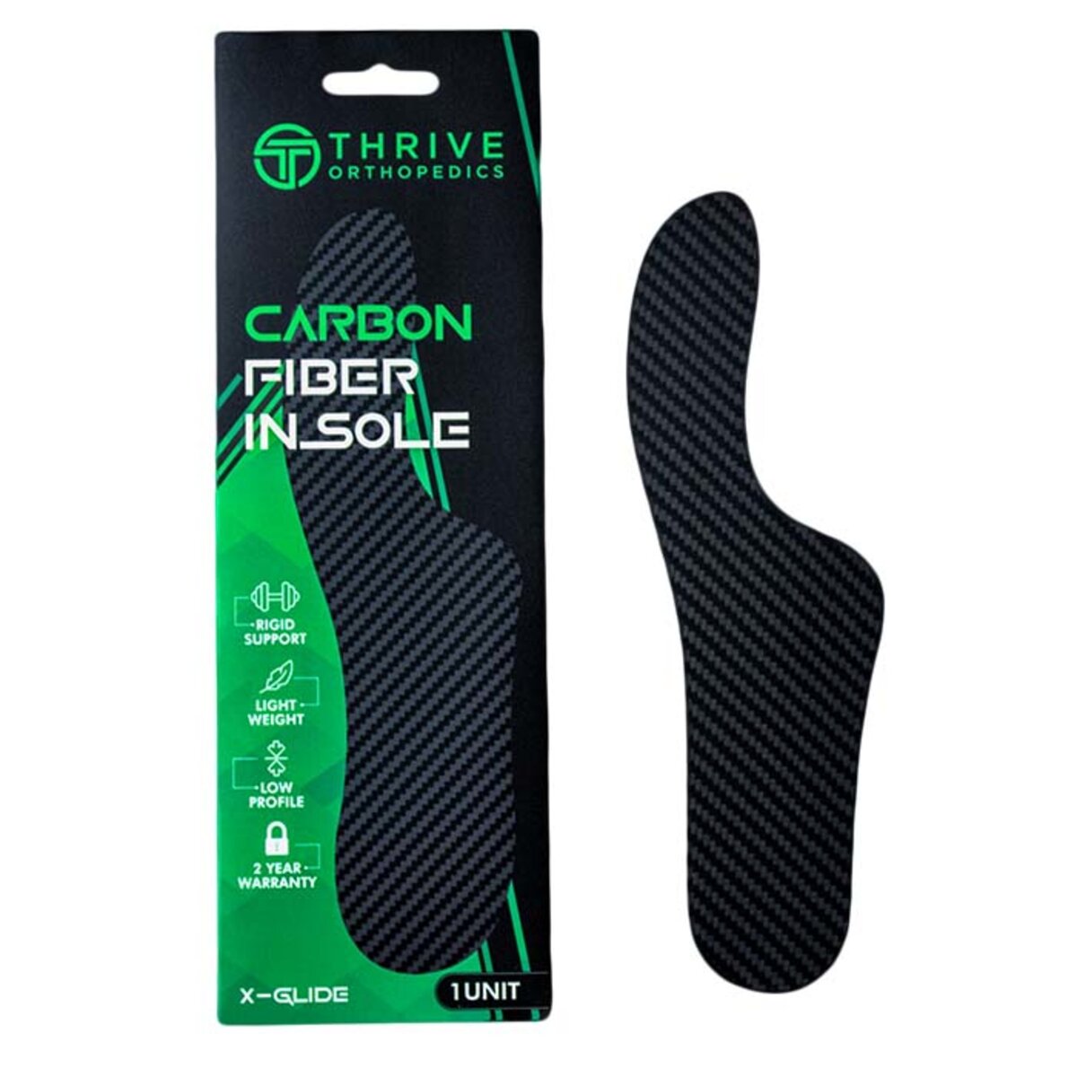 X-Glide Morton's Extension Rigid Carbon Fiber Footplates