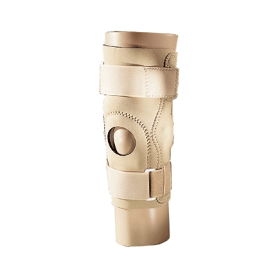 Genouillère coussinée et articulée en néoprène