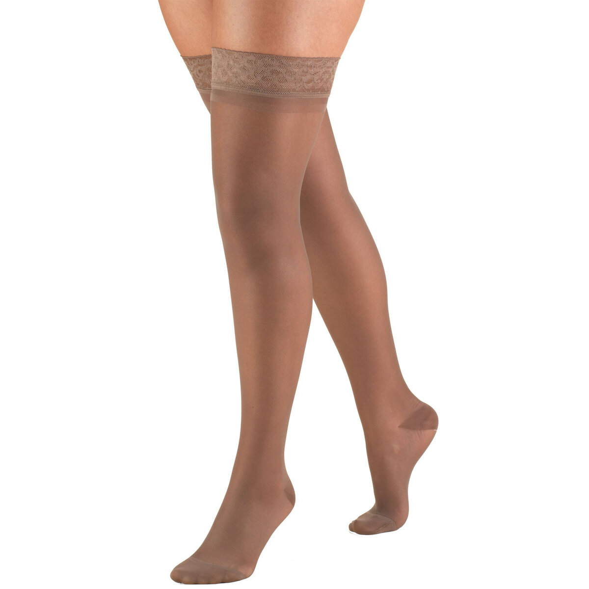 Bas de compression Truform🅫 1774 15-20 mmHg transparents cuisse haute