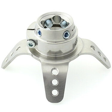 3-Prong Adapter with Male Threads and Stainless Steel Rotating Receiver