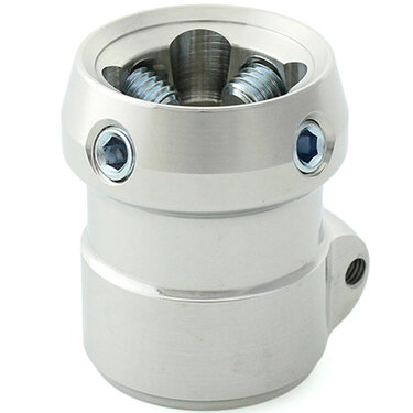 Tube Clamp Adapter with Pyramid Receiver - Stainless Steel