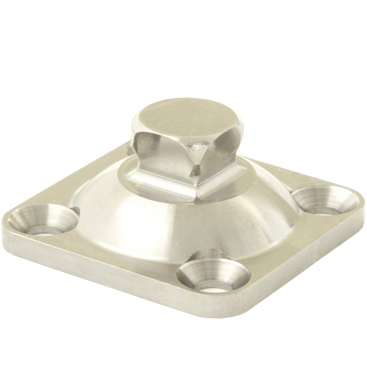 4-Hole Connector with Pyramid with Hole - Stainless Steel