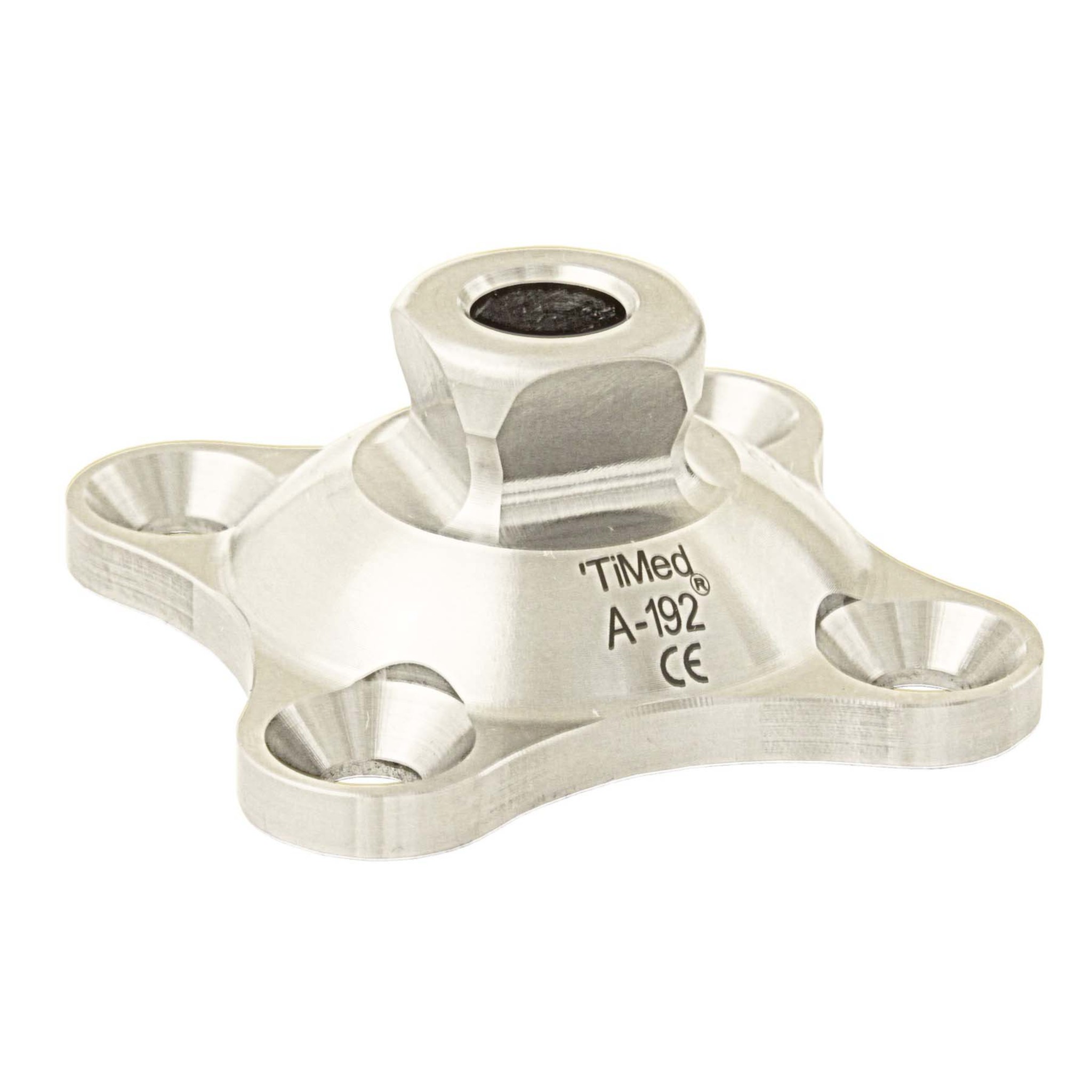 4-Hole Connector with Pyramid with Hole - Titanium