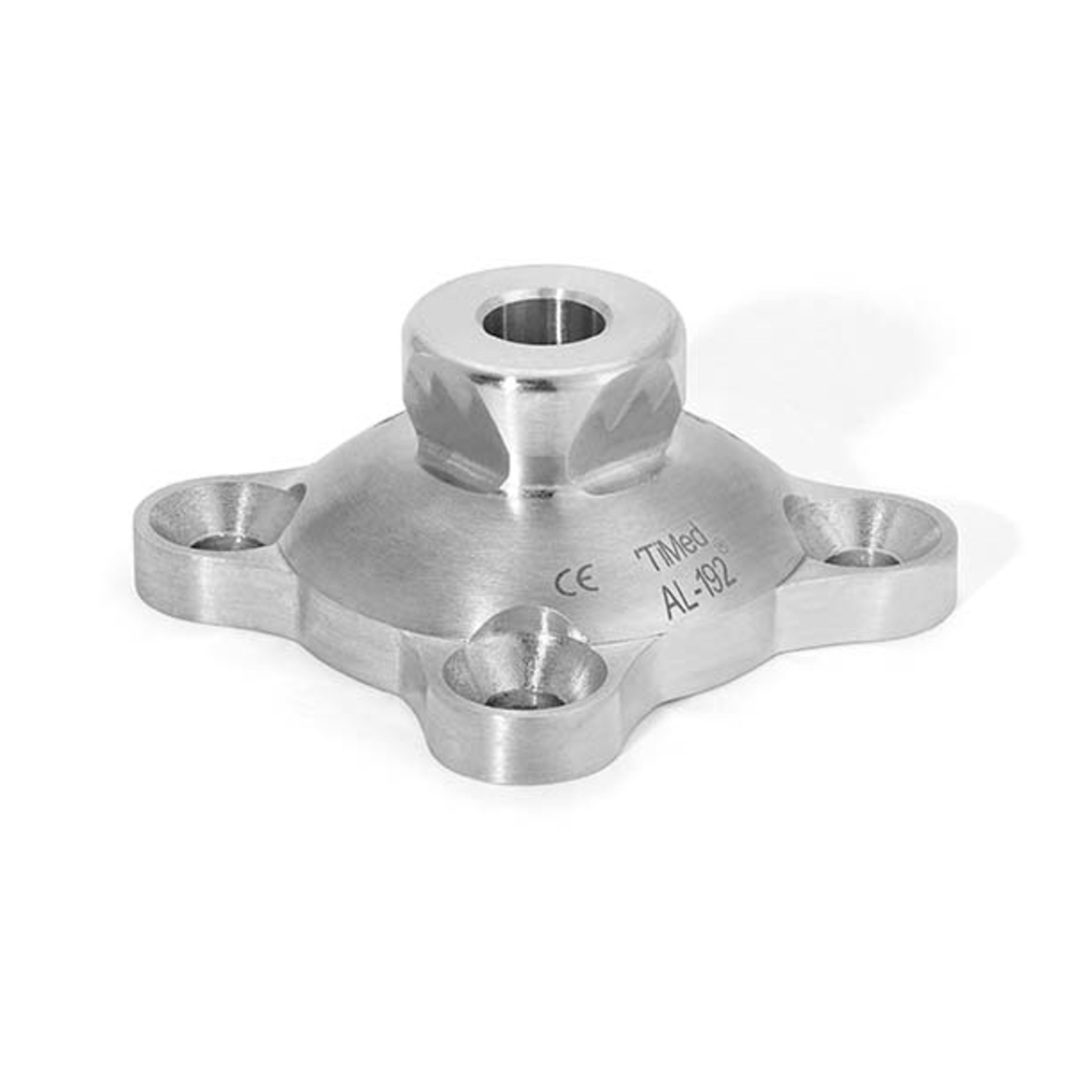 4-Hole Connector with Pyramid with Hole - Aluminum