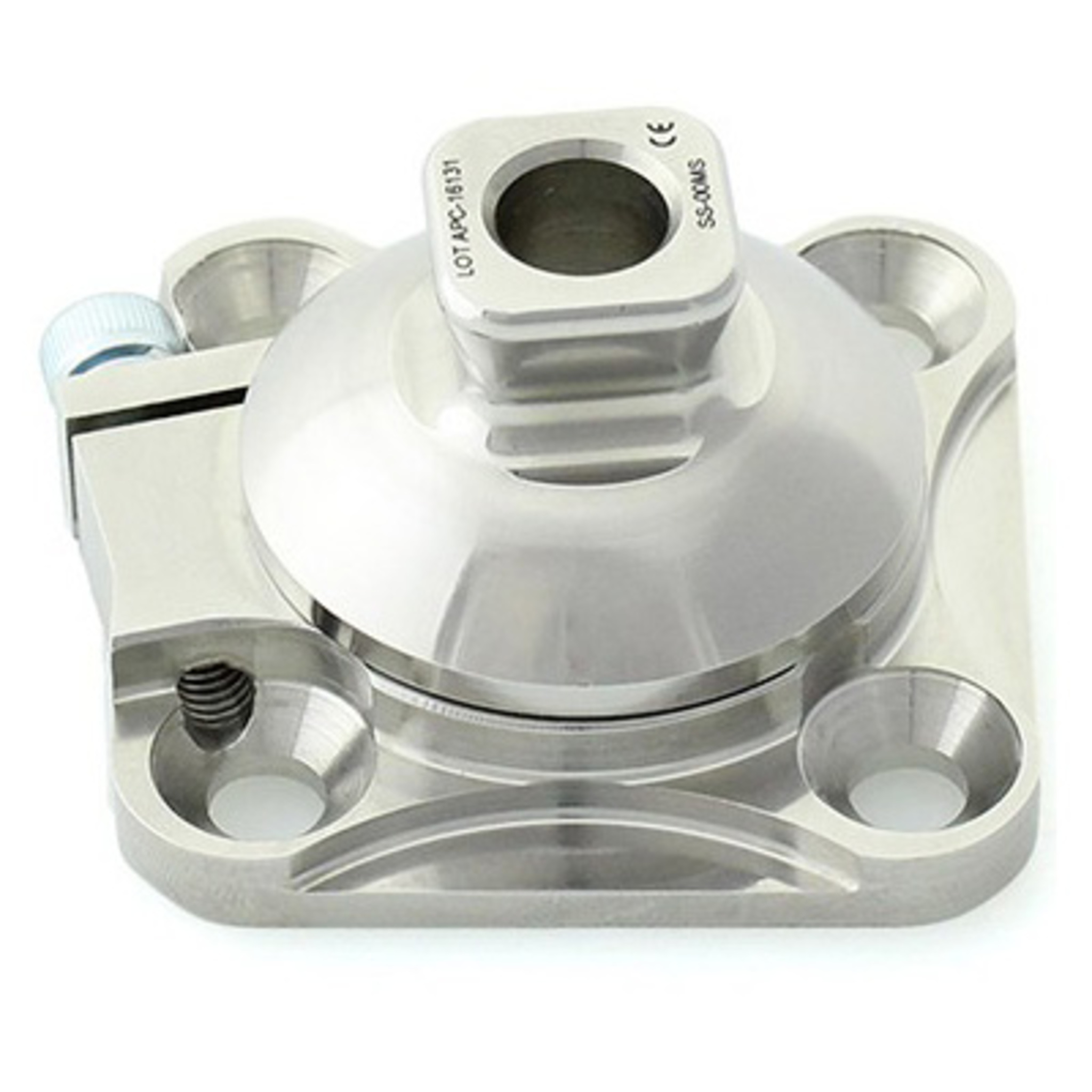 4-Hole Clamping Base with Rotatable Pyramid - Stainless Steel