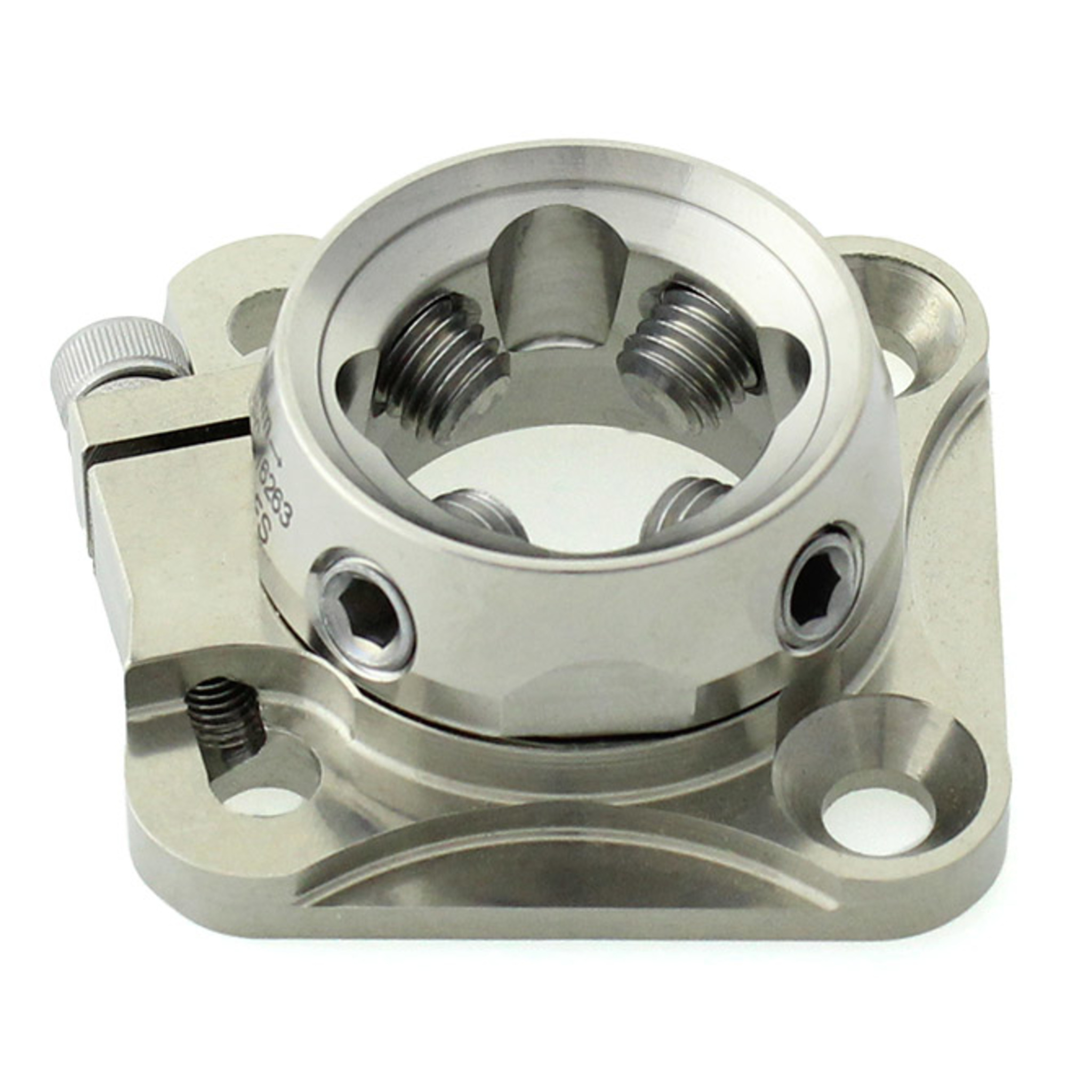 4-Hole Clamping Base with Rotatable Receiver - Titanium