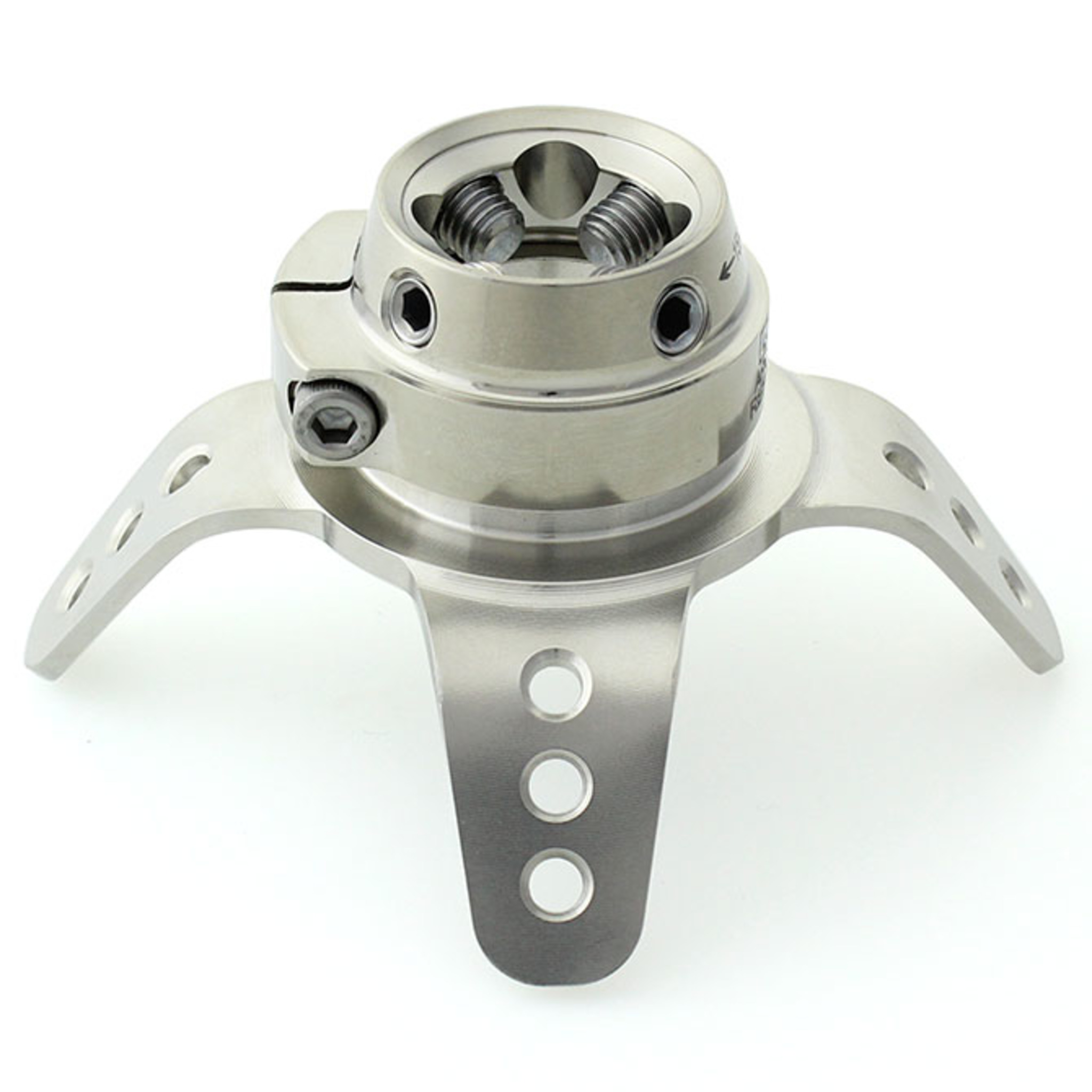 3-Prong Adapter with Male Threads and Titanium Rotating Receiver