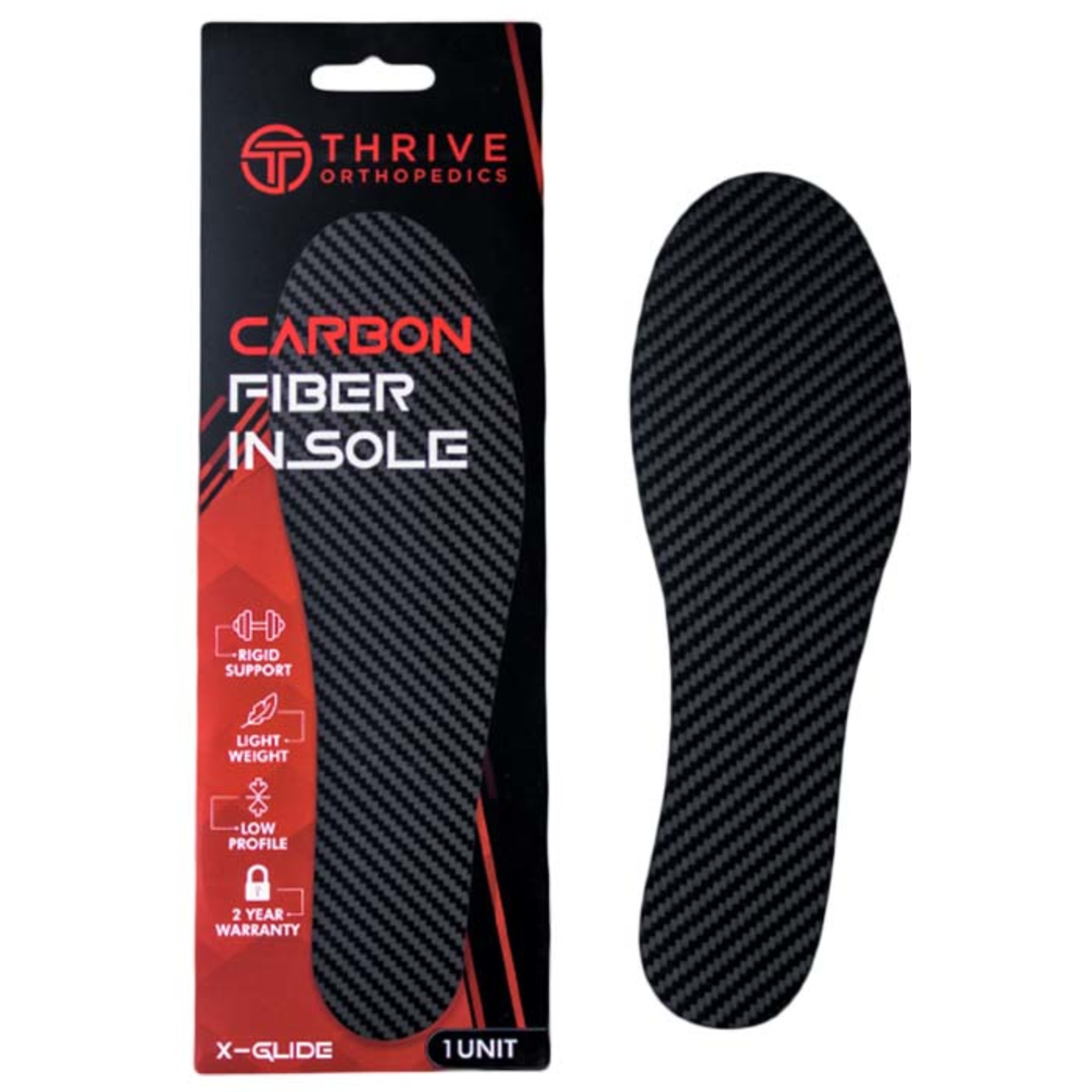 Formes podales rigides X-Glide en fibres de carbone