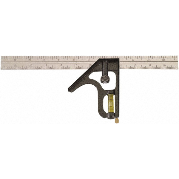 MSC Johnson Level & Tool 1 Piece, 12" Blade Length, Combination Square Set