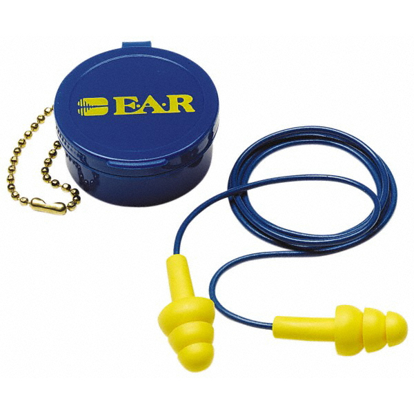 MSC 3M Reusable, Corded, 25 dB, Flange Earplugs