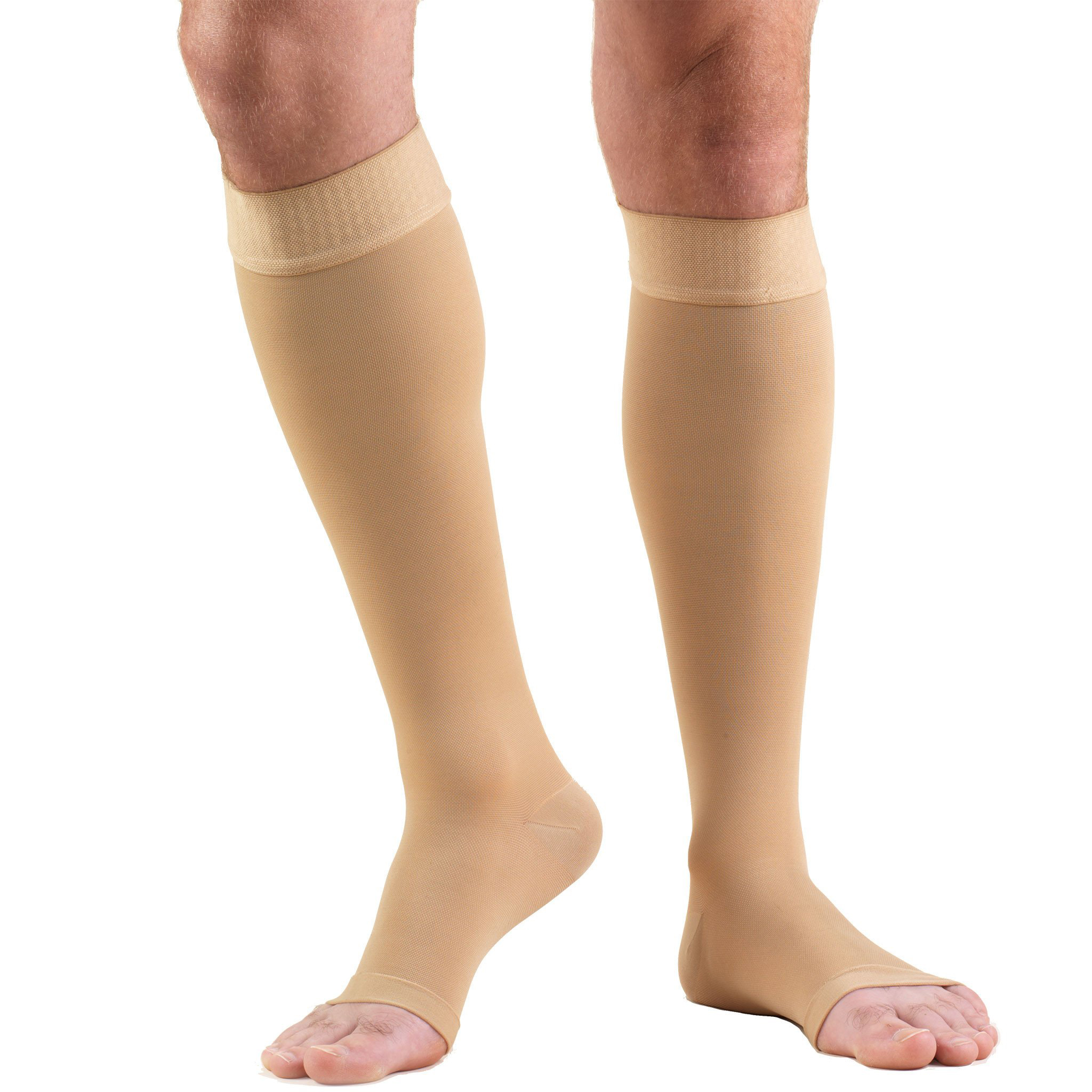 Truform® 0864 Compression Stockings 20-30 mmHg Knee High Open Toe Dot Top