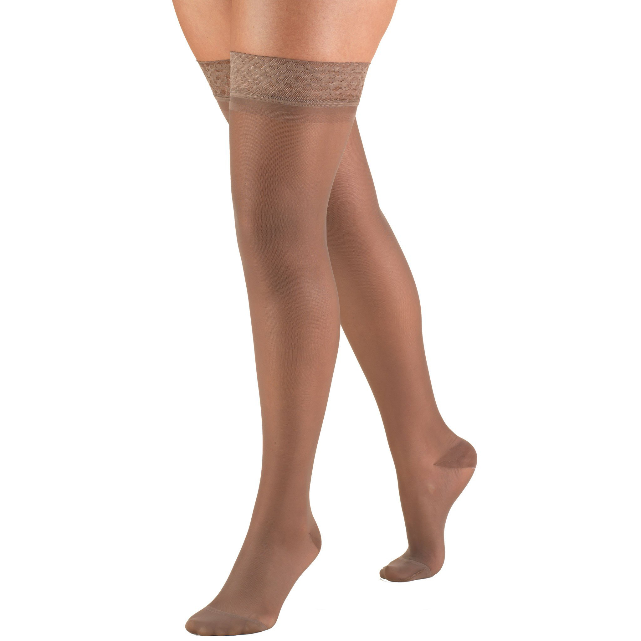 Bas de compression Truform🅫 1774 15-20 mmHg transparents cuisse haute