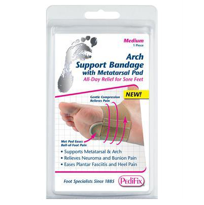 Bandage de soutien de voûte plantaire avec coussin métatarsien de PediFix