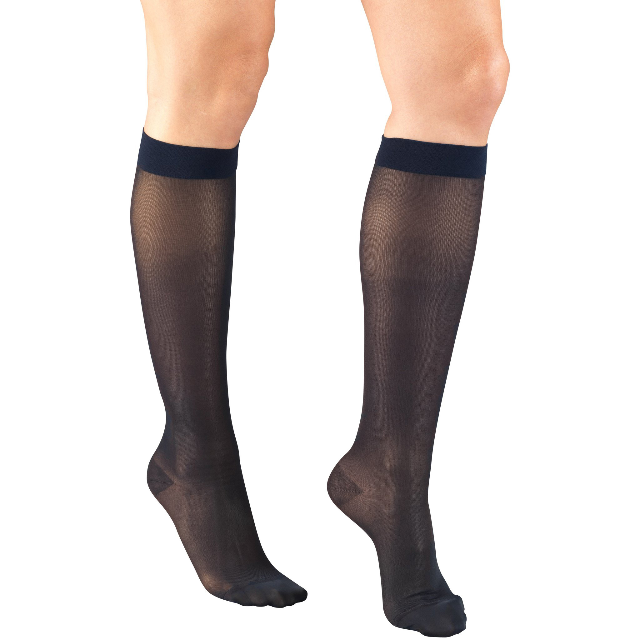 Bas de compression Truform® 1773 15-20 mmHg genou haut transparents